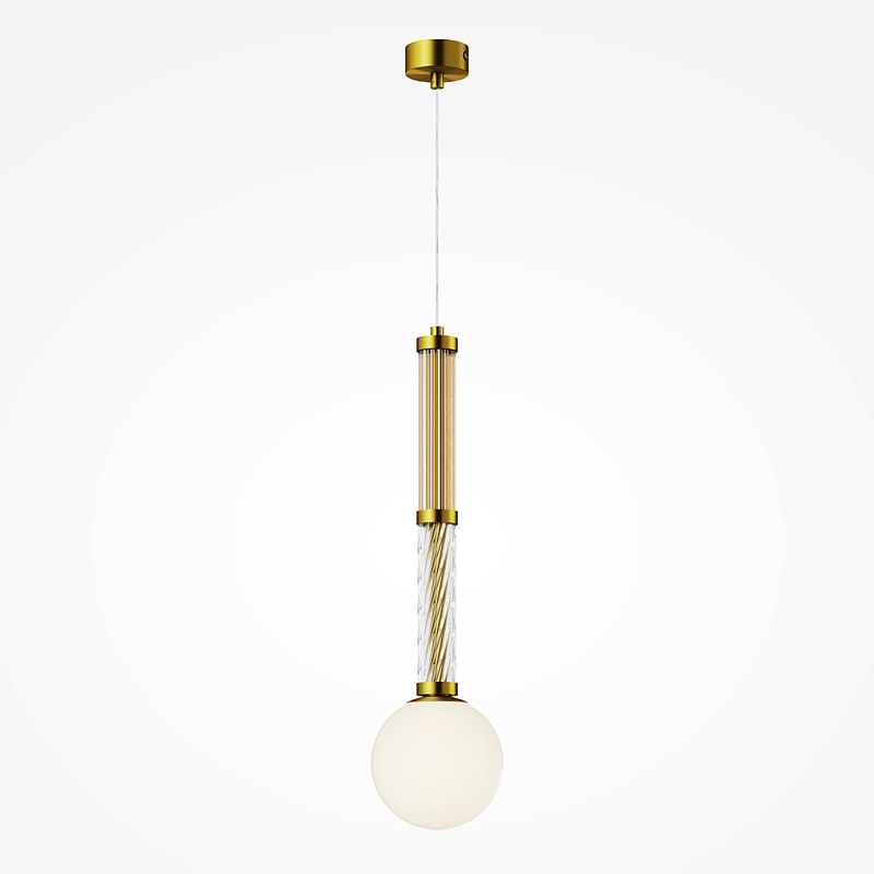 Подвесной светильник со стеклянными вставками Helios Латунь Прозрачное Стекло в Нижнем Новгороде | Loft Concept 