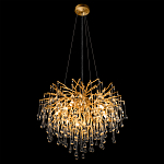 Люстра подвесная с прозрачными стеклянными подвесками в форме капель Диаметр 60 см Droplet Chandelier варинант исполнения - 5 | Loft Concept в Нижнем Новгороде