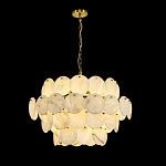 Люстра четырехъярусная с подвесками в форме дисков Cryptocrystalline Stone варинант исполнения - 4 | Loft Concept в Нижнем Новгороде