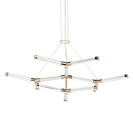 Люстра с геометрической конструкцией из вытянутых цилиндрических плафонов Hex Scaffold  варинант исполнения - 1 | Loft Concept в Нижнем Новгороде