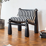 Кресло черно-белое со съемными подушками Celebrity варинант исполнения - 1 | Loft Concept в Нижнем Новгороде