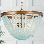 Круглая люстра с подвесками в виде круглых голубых бусин Blue Beads Chandelier варинант исполнения - 1 | Loft Concept в Нижнем Новгороде