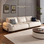 Диван кожаный с каркасом из массива дерева Furniture Medieval варинант исполнения - 2 | Loft Concept в Нижнем Новгороде