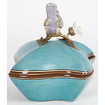 Фарфоровая шкатулка с птицей Eden Garden Blue варинант исполнения - 4 | Loft Concept в Нижнем Новгороде