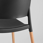 Пластиковый стул на ножках из массива бука Ferret Black 4 шт варинант исполнения - 6 | Loft Concept в Нижнем Новгороде