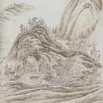 Обои ручная роспись A Thousand Li of Rivers and Mountains Special Colourway on Bleached White dyed silk 2 варинант исполнения - 2 | Loft Concept в Нижнем Новгороде