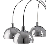 Люстра круглая серебряная с 6-ю плафонами в форме куполов Silver Domes варинант исполнения - 1 | Loft Concept в Нижнем Новгороде