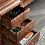 Стол рабочий округлой формы с 3-мя ящиками  Working Moonnut Table варинант исполнения - 5 | Loft Concept в Нижнем Новгороде