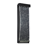 Настенный фонарь уличный прямоугольный черного цвета со стеклом с пузырьками Eurofase варинант исполнения - 2 | Loft Concept в Нижнем Новгороде