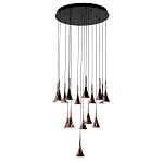 Люстра светодиодная с акриловыми конусообразными плафономи розовое золото Astra 60   варинант исполнения - 2 | Loft Concept в Нижнем Новгороде