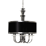 Люстра подвесная круглая с черным абажуром и чашей крепления в форме многогранника Natural Concepts варинант исполнения - 1 | Loft Concept в Нижнем Новгороде