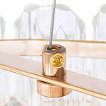 Люстра подвесная многослойная с прозрачными хрустальными трубками и золотистым каркасом Hexagon Tube Light варинант исполнения - 4 | Loft Concept в Нижнем Новгороде