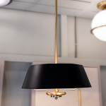 Подвесной светильник с конусовидным металлическим абажуром черного цвета Kichler варинант исполнения - 11 | Loft Concept в Нижнем Новгороде