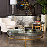 Столик журнальный серебристый с круглой столешницей Showing Refinement варинант исполнения - 3 | Loft Concept в Нижнем Новгороде