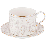 Чайный сервиз из фарфора с цветочным принтом на 6 персон 14 предметов Floral Charm варинант исполнения - 1 | Loft Concept в Нижнем Новгороде