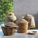 Плетеная корзина из ротанга и бамбука Wicker Vase Basket варинант исполнения - 3 | Loft Concept в Нижнем Новгороде