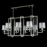 Люстра прямоугольной формы с 8-ю цилиндрическими плафонами из стекла Laurent варинант исполнения - 4 | Loft Concept в Нижнем Новгороде