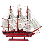 Декоративная модель деревянного красного парусника в подарочной упаковке With The low варинант исполнения - 1 | Loft Concept в Нижнем Новгороде