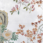 Обои ручная роспись Summer Night Blossom Original colourway on Ocean Silver gilded paper варинант исполнения - 2 | Loft Concept в Нижнем Новгороде