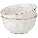 Обеденный сервиз белого цвета из фарфора на 6 персон 23 предмета Floral Charm варинант исполнения - 7 | Loft Concept в Нижнем Новгороде