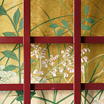 Обои ручная роспись The Plain of Musashi Original colourway on painted Xuan paper with gold ombre варинант исполнения - 2 | Loft Concept в Нижнем Новгороде