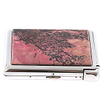 Портсигар с газовой зажигалкой из натурального камня Родонит Stone Cigarettes Cases варинант исполнения - 8 | Loft Concept в Нижнем Новгороде