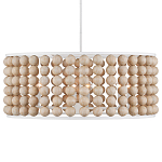 Люстра в форме цилиндра с вставками из деревянных бусин Wooden Beads варинант исполнения - 1 | Loft Concept в Нижнем Новгороде