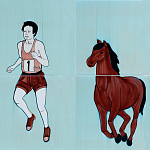 Дизайнерская плитка Конь бегун варинант исполнения - 2 | Loft Concept в Нижнем Новгороде