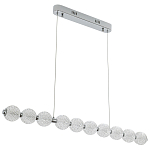 Подвесной линейный светодиодный светильник Crystal Globule Linear Hanging Lamp Chrome варинант исполнения - 2 | Loft Concept в Нижнем Новгороде