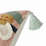 Подушка с цветочным принтом и кисточками Blooming Elegance Daisy варинант исполнения - 3 | Loft Concept в Нижнем Новгороде