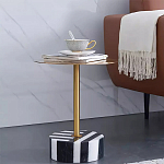 Дизайнерский журнальный стол с круглой столешницей на чёрно-белом основании Muruv варинант исполнения - 1 | Loft Concept в Нижнем Новгороде