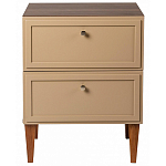 Тумба прикроватная бежевая из массива бука с 2-мя ящиками Wenge Light варинант исполнения - 2 | Loft Concept в Нижнем Новгороде