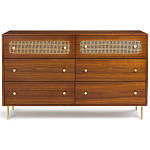 Комод с 6-ю ящиками с декором из ротанга Degarmo Chest of Drawers варинант исполнения - 2 | Loft Concept в Нижнем Новгороде