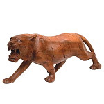 Статуэтка в виде тигра из дерева суар Predator варинант исполнения - 1 | Loft Concept в Нижнем Новгороде