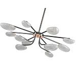 Люстра черного цвета с 12-ю прозрачными плафонами овальной формы Iona chandelier варинант исполнения - 3 | Loft Concept в Нижнем Новгороде