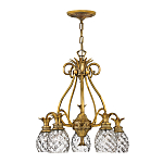 Люстра цвета латунь с 5-ю плафонами из рельефного стекла в форме ананаса Hinkley варинант исполнения - 2 | Loft Concept в Нижнем Новгороде