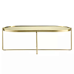 Кофейный столик овальный золотой Modern Mirror Gold Table варинант исполнения - 2 | Loft Concept в Нижнем Новгороде