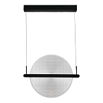 Светодиодный подвесной светильник круглой формы с металлическим черным каркасом Marble Glow варинант исполнения - 4 | Loft Concept в Нижнем Новгороде