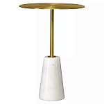 Кофейный столик с круглой столешницей на белом мраморном основании Original Foundation варинант исполнения - 3 | Loft Concept в Нижнем Новгороде