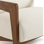 Кресло с обивкой из белого букле Armchair White Boucle варинант исполнения - 3 | Loft Concept в Нижнем Новгороде