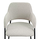 Стул мягкий с подлокотниками Chair Gray Upholstery Boucle варинант исполнения - 5 | Loft Concept в Нижнем Новгороде