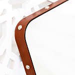 Зеркало прямоугольное в металлической раме с кожаной отделкой Loft in Reflection варинант исполнения - 4 | Loft Concept в Нижнем Новгороде