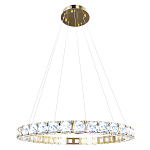 Люстра круглая подвесная с хрустальными элементами на золотом основании Диаметр 79 см Ring Horizontal варинант исполнения - 1 | Loft Concept в Нижнем Новгороде
