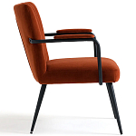 Кресло бархатное с подлокотниками на металлическом каркасе Oriel Retro Armchair варинант исполнения - 3 | Loft Concept в Нижнем Новгороде