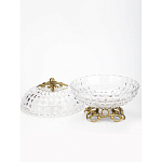 Конфетница из прозрачного рельефного стекла Eden Garden варинант исполнения - 4 | Loft Concept в Нижнем Новгороде