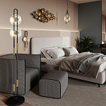 Бра с черным основанием и золотистым декором Bruno варинант исполнения - 5 | Loft Concept в Нижнем Новгороде