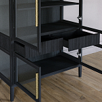 Витрина Primo со стеклянными фасадами и 2 ящиками Черный дуб варинант исполнения - 7 | Loft Concept в Нижнем Новгороде