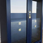 Дизайнерский шкаф витрина Elsa Dreams Blue с 4-мя ящиками варинант исполнения - 4 | Loft Concept в Нижнем Новгороде