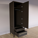 Узкий Шкаф Primo с 2 выдвижными ящиками Темный орех варинант исполнения - 7 | Loft Concept в Нижнем Новгороде