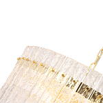 Люстра подвесная круглая с прозрачными рельефными стеклянными вставками и золотым основанием Textured Glass Chandelier варинант исполнения - 4 | Loft Concept в Нижнем Новгороде